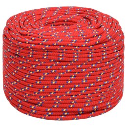 VidaXL Linka żeglarska, czerwona, 6 mm, 50 m, polipropylen