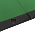 VidaXL Składany stół do pokera dla 10 osób, zielony, 206x106x75 cm