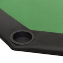 VidaXL Składany stół do pokera dla 8 osób, zielony, 108x108x75 cm