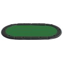 VidaXL Składany blat do pokera dla 10 osób, zielony, 208x106x3 cm