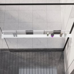 VidaXL Półka ścienna do prysznica typu walk-in, biała, 115 cm