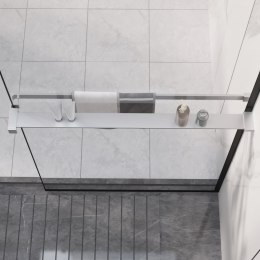 VidaXL Półka ścienna do prysznica typu walk-in, chromowa, 80 cm