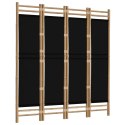 VidaXL Składany parawan 4-panelowy, 160 cm, bambus i płótno