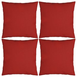 VidaXL Poduszki ozdobne, 4 szt., czerwone, 60x60 cm, tkanina