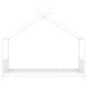 VidaXL Rama łóżka dziecięcego, biała, lite drewno sosnowe, 80 x 160 cm