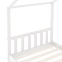 VidaXL Rama łóżka dziecięcego, biała, lite drewno sosnowe, 80 x 160 cm