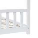 VidaXL Rama łóżka dziecięcego, biała, lite drewno sosnowe, 90 x 200 cm