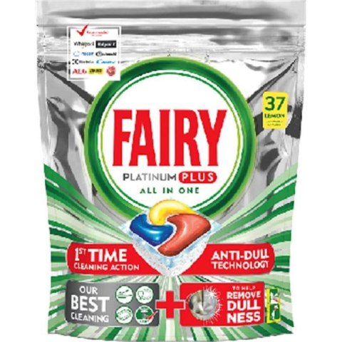 Fairy Platinum Plus Lemon kapsułki do zmywarki 37 szt.