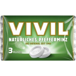 Vivil Natürliches Pfefferminz Pastylki Miętowe 3 x 29 g