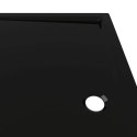 VidaXL Prostokątny brodzik prysznicowy, ABS, czarny, 80 x 90 cm