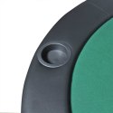 VidaXL Składany blat do pokera dla 10 graczy, zielony