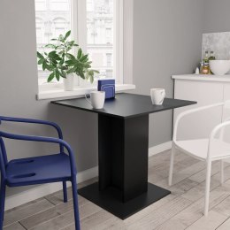 VidaXL Stół jadalniany, czarny, 80x80x75 cm, materiał drewnopochodny