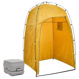 VidaXL Przenośna toaleta turystyczna z namiotem, 10+10 L