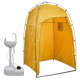 VidaXL Przenośna umywalka turystyczna z namiotem, 20 L