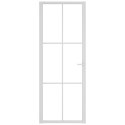 VidaXL Drzwi wewnętrzne, 76x201,5 cm, białe, szkło ESG i aluminium