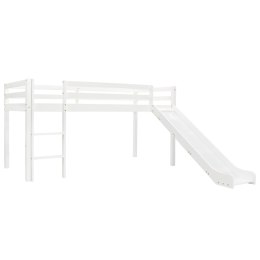 VidaXL Wysoka rama łóżka dziecięcego, zjeżdżalnia i drabinka, 97x208cm