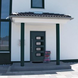 VidaXL Drzwi wejściowe, antracytowe, 100x210 cm, aluminium i PVC