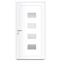 VidaXL Drzwi wejściowe, antracytowe, 110x210 cm, aluminium i PVC