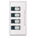 VidaXL Drzwi wejściowe, białe, 110x210 cm, aluminium i PVC