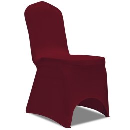 VidaXL Elastyczne pokrowce na krzesła, burgundowe, 24 szt.