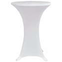 VidaXL Pokrowce na stół barowy, Ø 60 cm, białe, elastyczne, 4 szt.