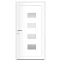 VidaXL Drzwi wejściowe, antracytowe, 100x200 cm, aluminium i PVC
