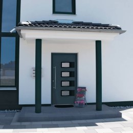 VidaXL Drzwi wejściowe, antracytowe, 110x210 cm, aluminium i PVC