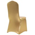 VidaXL Elastyczne pokrowce na krzesła, 6 szt., złote