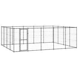 VidaXL Kojec zewnętrzny dla psa, stalowy, 24,2 m²