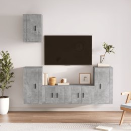 VidaXL 5-częściowy zestaw szafek telewizyjnych, szarość betonu