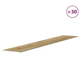 VidaXL Panele ścienne, drewnopodobne, brązowe, PVC, 4,12 m²
