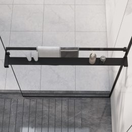 VidaXL Półka ścienna do prysznica typu walk-in, czarna, 80 cm