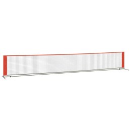 VidaXL Siatka do tenisa, czarno-czerwona, 600x100x87 cm, poliester