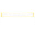 VidaXL Siatka do badmintona, żółto-czarna, 600x155 cm, polietylen