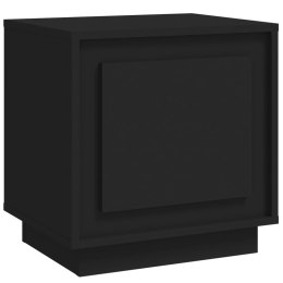 VidaXL Szafka nocna, czarna, 44x35x45 cm, materiał drewnopochodny