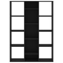 VidaXL Przegroda/regał, czarna, 100x24x140 cm, materiał drewnopochodny