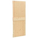 VidaXL Drzwi przesuwne z osprzętem, 80x210 cm, lite drewno sosnowe