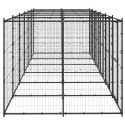 VidaXL Kojec zewnętrzny dla psa, stalowy, 14,52 m²