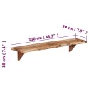 VidaXL Półki ścienne, 2 szt, 110x20x18 cm, lite drewno akacjowe