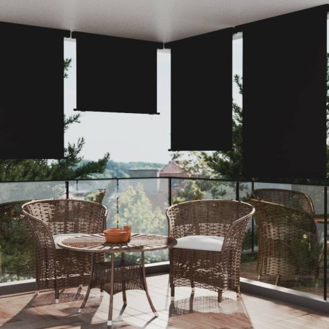 VidaXL Markiza boczna na balkon, 122x250 cm, czarna