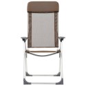 VidaXL Składane krzesła turystyczne, 4 szt., brązowe, aluminiowe