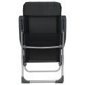 VidaXL Składane krzesła turystyczne, 4 szt., czarne, aluminiowe