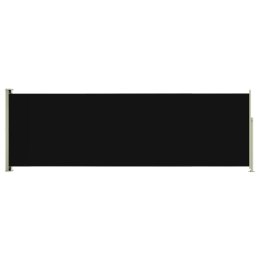 VidaXL Zwijana markiza boczna na taras, 200x600 cm, czarna
