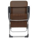 VidaXL Składane krzesła turystyczne, 2 szt., brązowe, aluminiowe