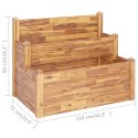 VidaXL 2-poziomowa donica ogrodowa, 110x75x84 cm, lite drewno akacjowe