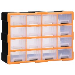 VidaXL Organizer z 16 średnimi szufladkami, 52x16x37 cm