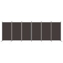 VidaXL Parawan 6-panelowy, brązowy, 520x180 cm, tkanina