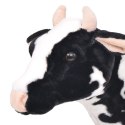 VidaXL Pluszowa krowa, stojąca, czarno-biała, XXL