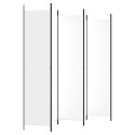 VidaXL Parawan 6-panelowy, biały, 300x220 cm, tkanina