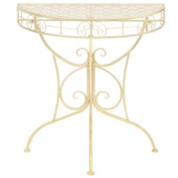 VidaXL Półokrągły stolik vintage, metalowy, 72 x 36 x 74 cm, złoty